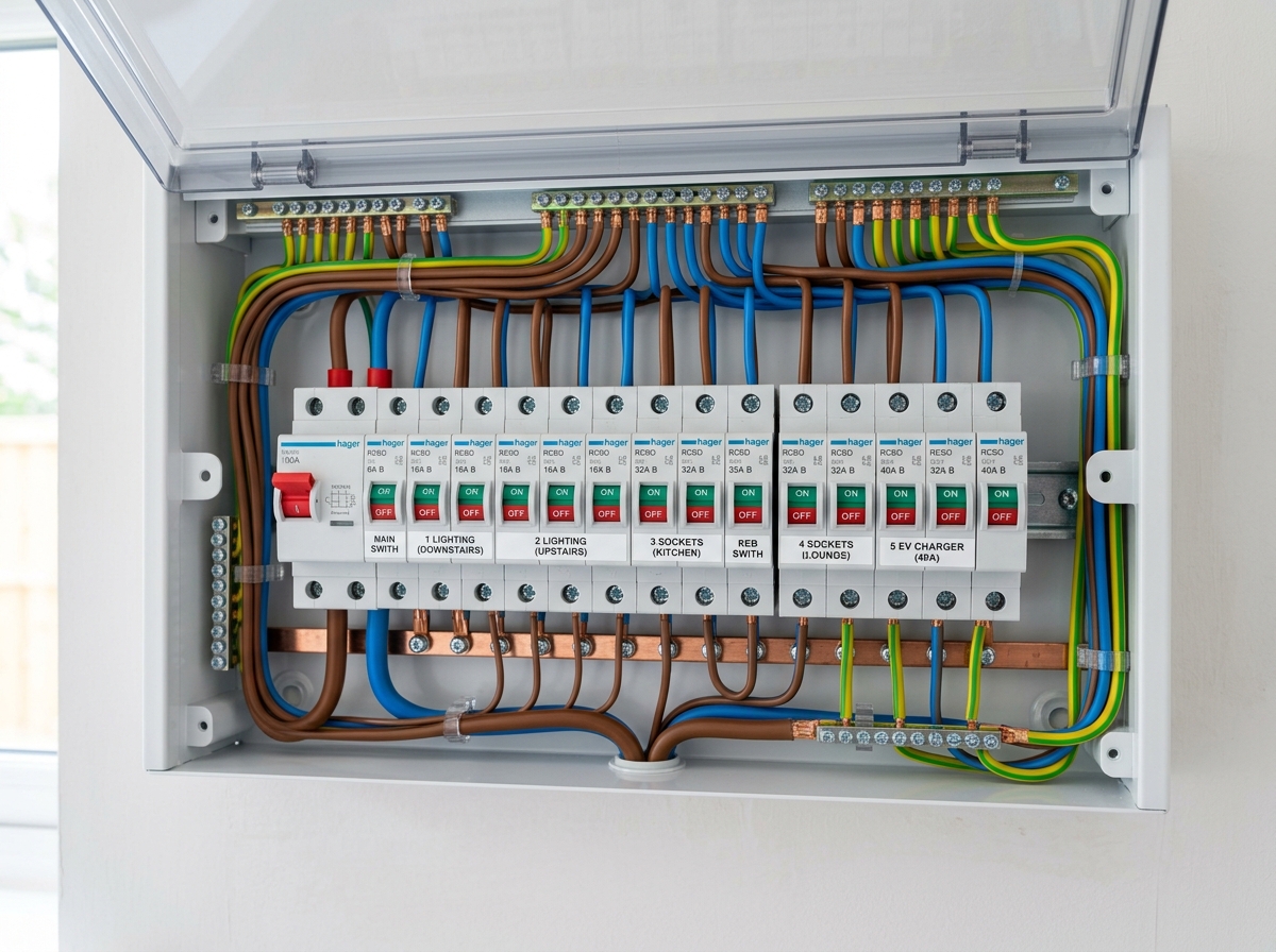 Modern Safe Electric RCBO Unit
