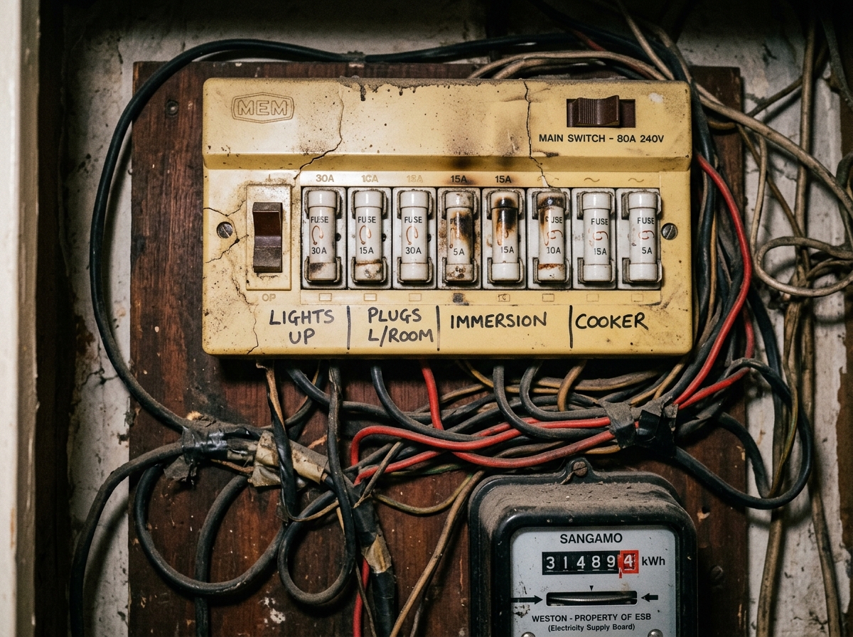 Dangerous 1970s Wire Fuse Box